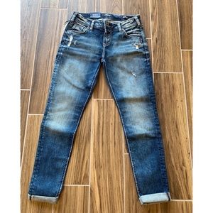 Silver Brand Girlfriend Woven Denim Pant